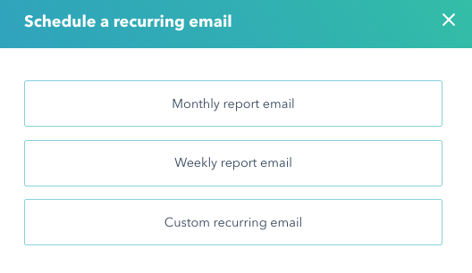 Schedule recurring reporting emails in HubSpot